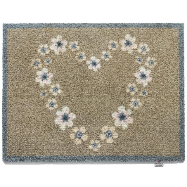 Hug Rug øko dørmåtte, 65x85 - Blomsterhjerte
